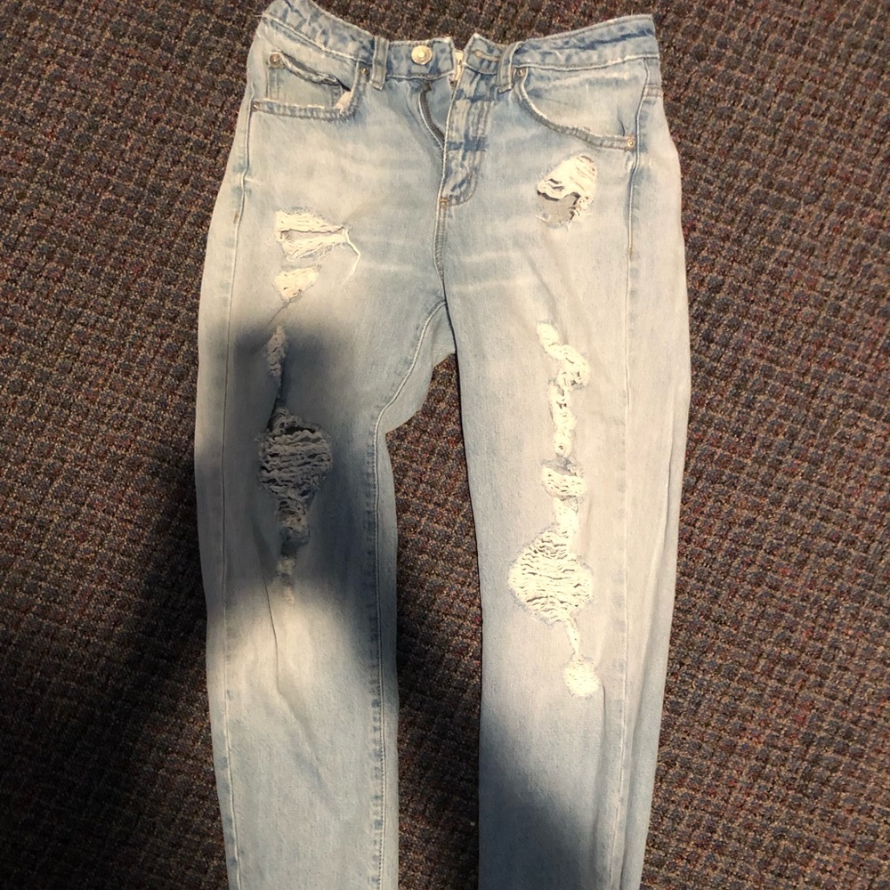 Garage Distressed Mom Jeans